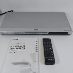 Toshiba SD-3980 DVD Player‎ With Remote and Manual